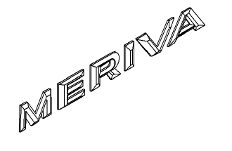 Napis "MERIVA" na tył MERIVA A